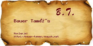 Bauer Tamás névjegykártya